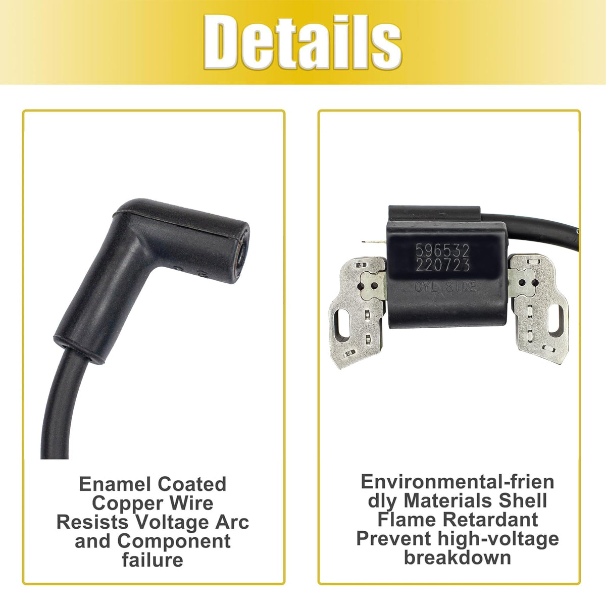 fullas ignition coil installed on Briggs & Stratton engine showing easy replacement