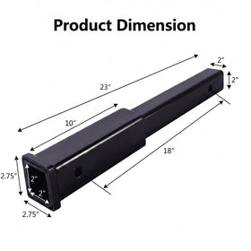 Fullwatt side profile showing 23-inch overall length for extra clearance