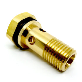 Fumoto F103SX thread detail showing 12mm-1.25 threads for secure fit