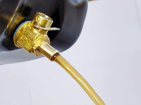 Fumoto F108N lever with LC-10 clip detail showing locking feature for safer transport