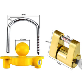 Funmit coupler lock detail illustrating tamper-resistant design for theft deterrence