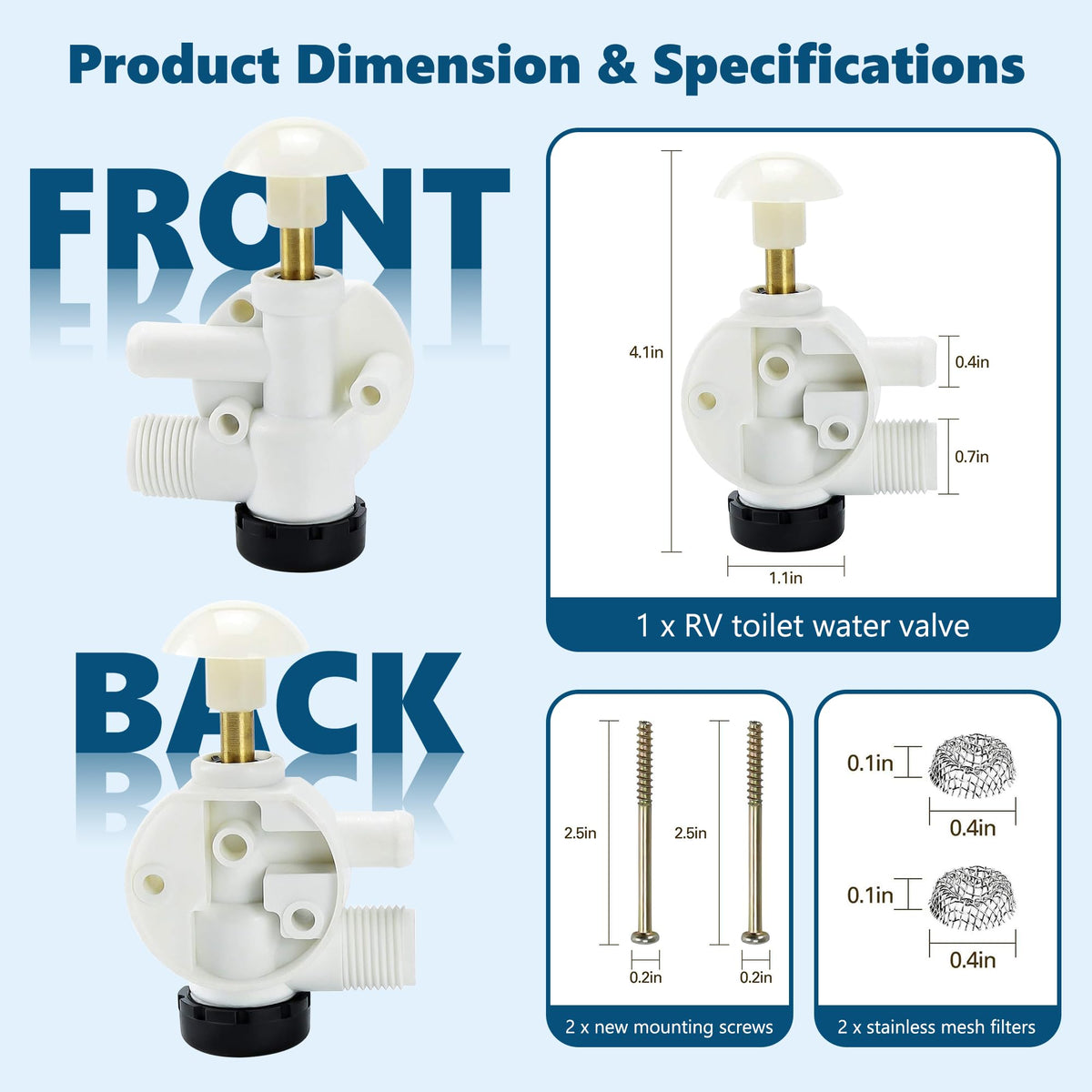 Funmit valve close-up highlighting seals and benefit of improved watertight performance