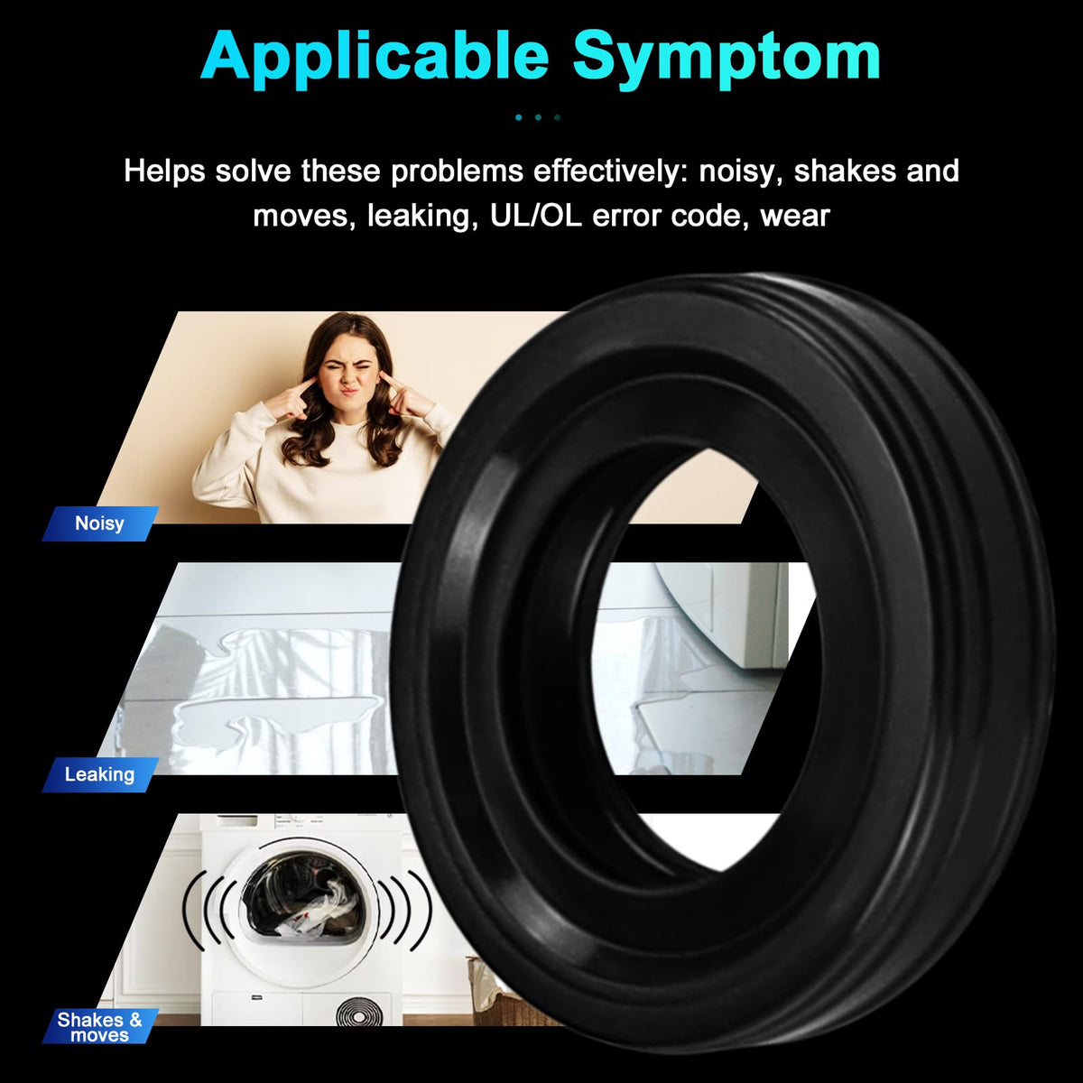Funmit bearing kit installed in washer reducing vibration and noise