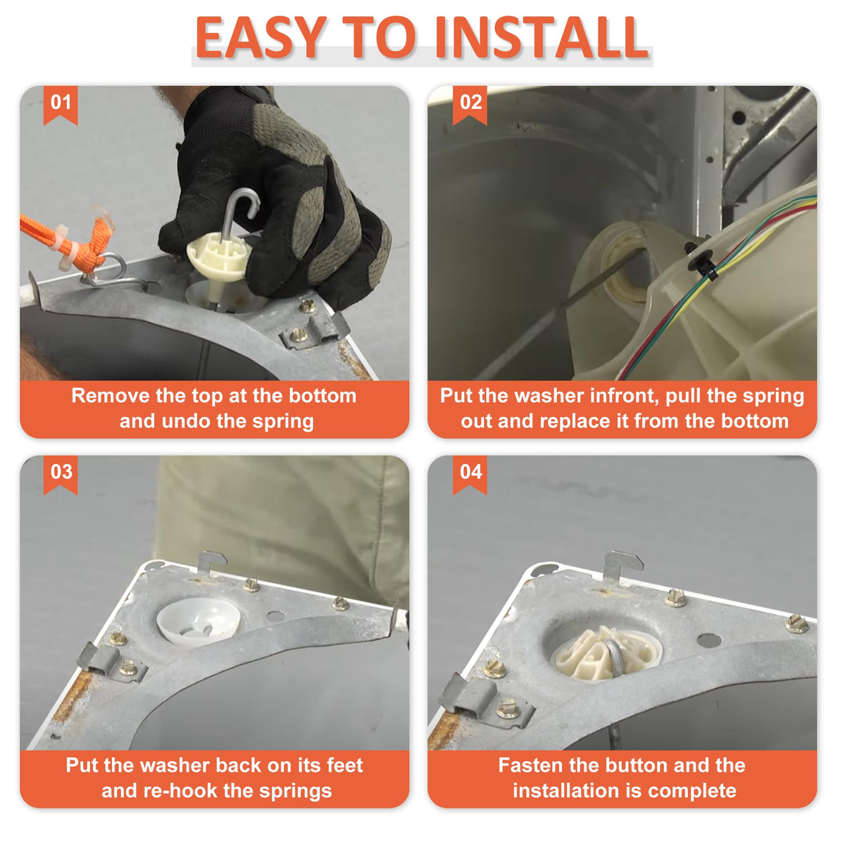 Funmit in a laundry room setting illustrating reduced vibration and quiet operation