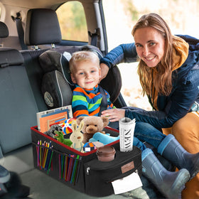 FUNNy elf installed on passenger seat preventing items sliding during turns benefit
