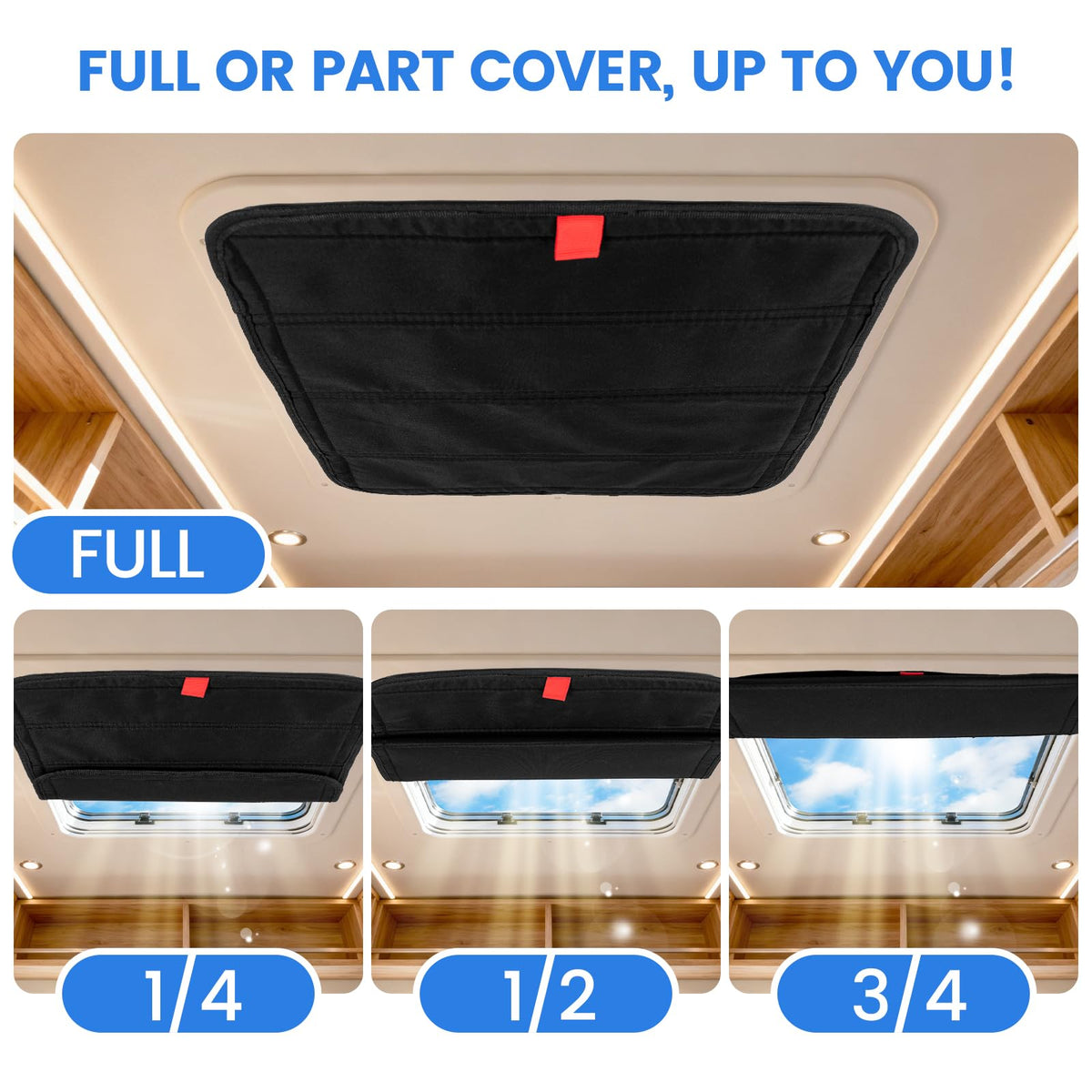 funomo closeup three-layer fabric highlighting superior blackout insulation