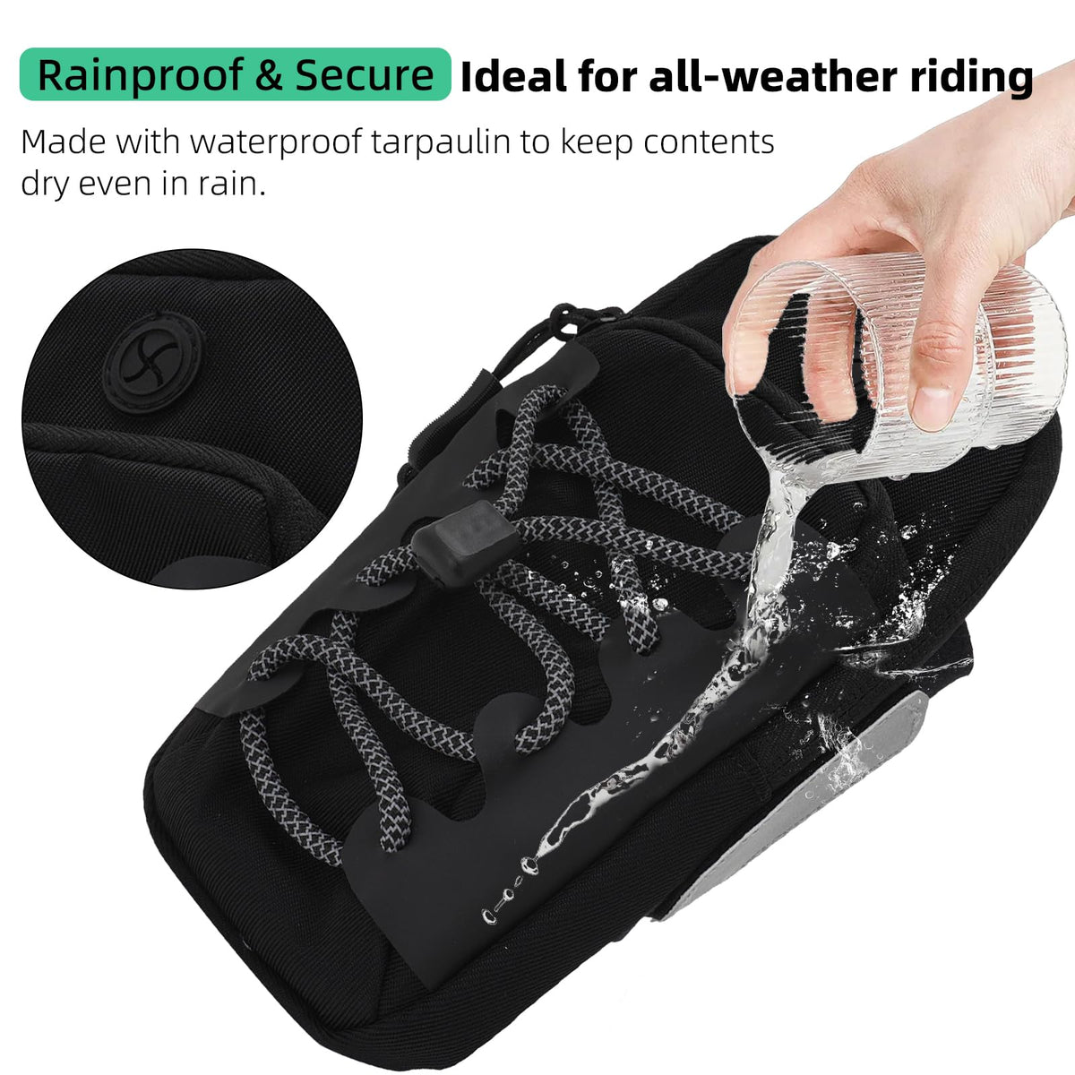 Funparts internal mesh pocket with phone and keys organized neatly