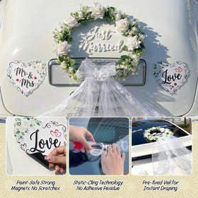 Funtinshdy wreath hung on ceremony arch showing adaptable venue decor and timeless look