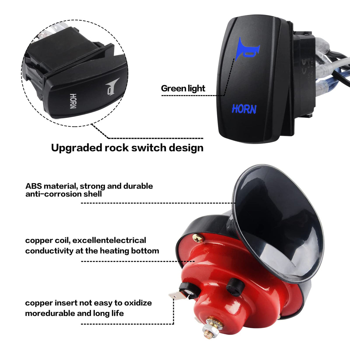 FUNY wiring harness and relay laid out for straightforward plug-and-play benefit