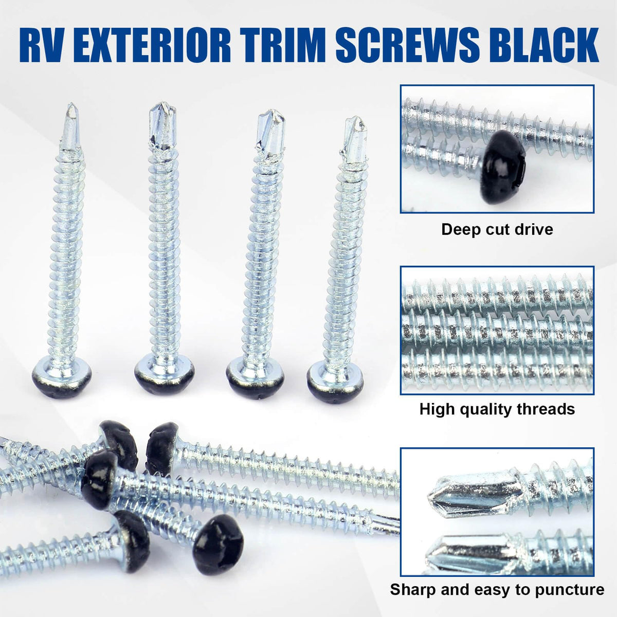 Fuoequl thread detail showing coarse threads for strong grip in RV materials