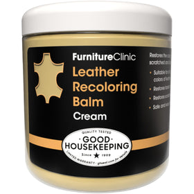 Furniture Clinic jar front label showing product identity and size benefit