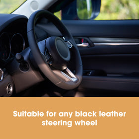 Furniture Clinic restored steering wheel in car interior highlighting renewed appearance