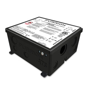 Furrion front panel of transfer switch showing controls and compact design benefits