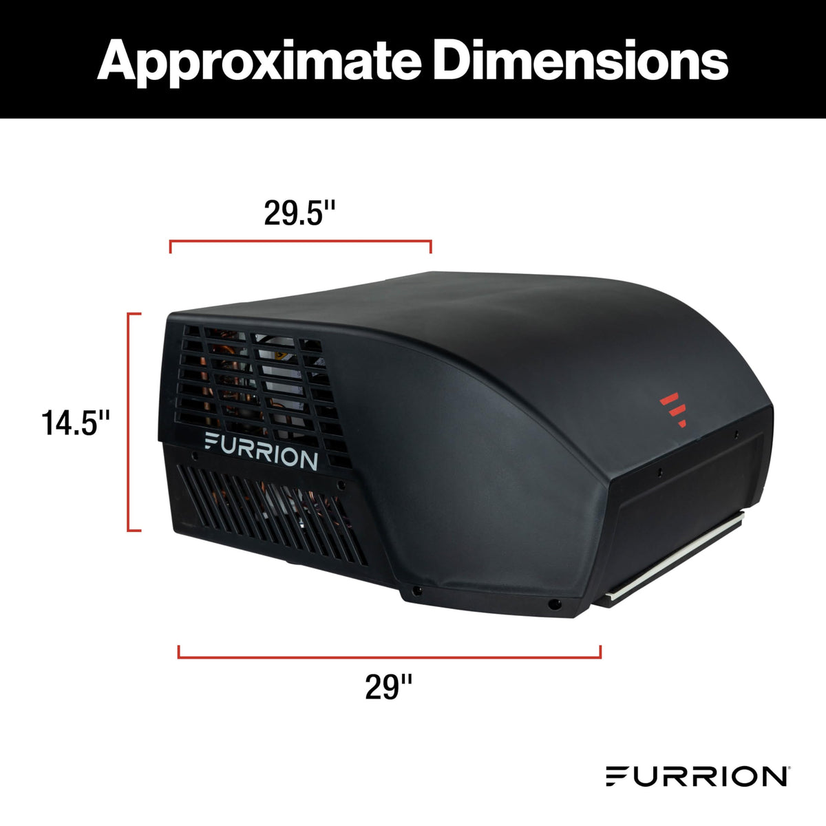 Furrion compressor close-up illustrating variable-speed technology for quieter operation