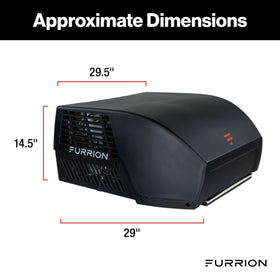Furrion compressor close-up illustrating variable-speed technology for quieter operation