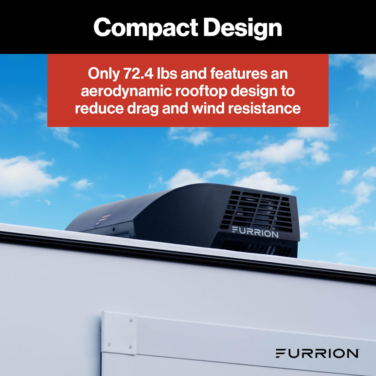 Furrion control panel closeup enabling simple temperature and speed adjustments