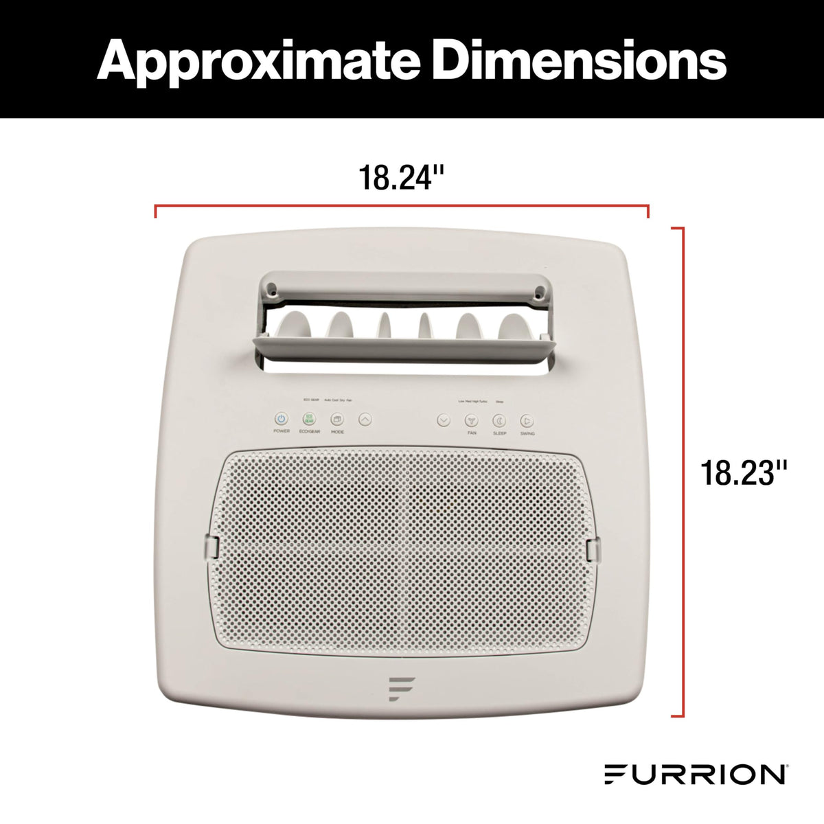 Close-up of Furrion Chill Cube oscillating louver demonstrating directional airflow for even cooling