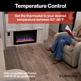 Furrion thermostat exposed wiring during installation for straightforward hookup benefit