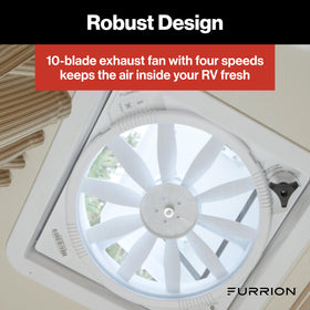 Furrion flush-mount roof installation showing sleek exterior benefit