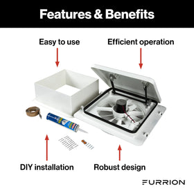 Furrion push-button controls detail showing simple operation benefit