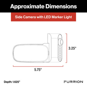 Furrion Vision S+ close-up of lens and LED marker light highlighting nighttime awareness