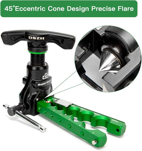 FURVOCHY flaring yoke close-up highlighting chrome finish and smooth feed screw for control