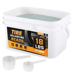 FURWEY front bucket of 18 lb balancing beads showing packaging benefit of bulk supply