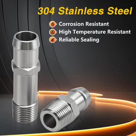 FUSCH 5/8" intake nipple view showing precise fit and leak prevention benefit