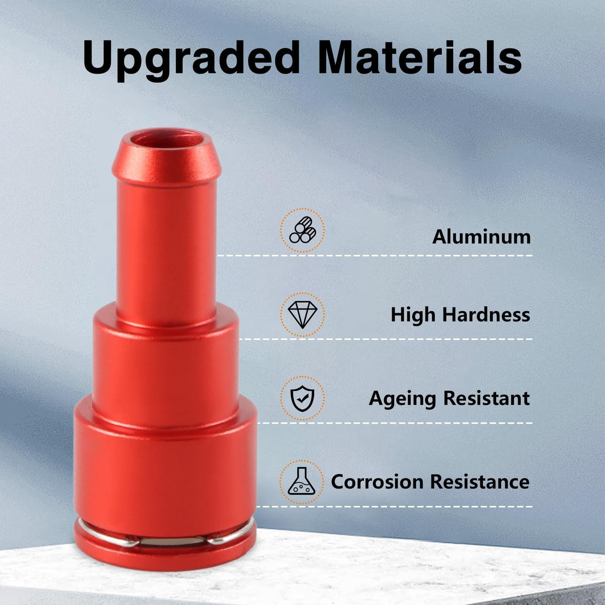 FUSCH close-up of anodized aluminum surface showing corrosion resistance and durability