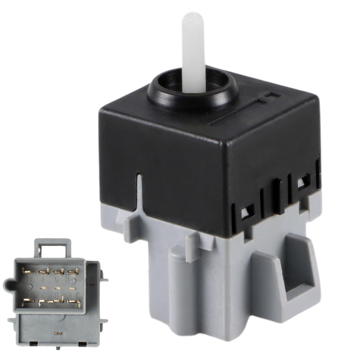 FUSCH blower switch front view showing knob and easy replacement benefit
