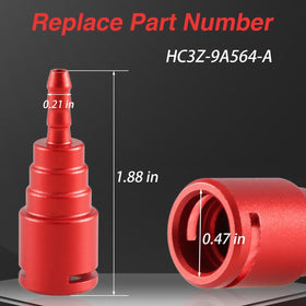 FUSCH side profile of connector illustrating robust aluminum alloy construction