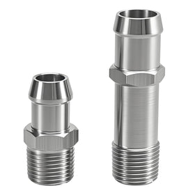 FUSCH front view of both stainless fittings shows durable replacement benefit
