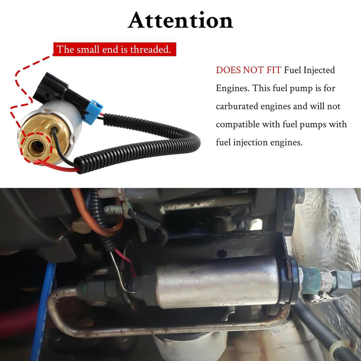 FUSCH pump beside ruler showing scale for correct fitment verification benefit