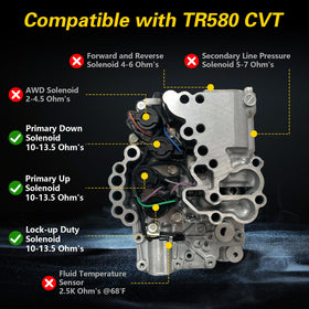 FUSCH TCC solenoid mounted in transmission demonstrating fitment benefit