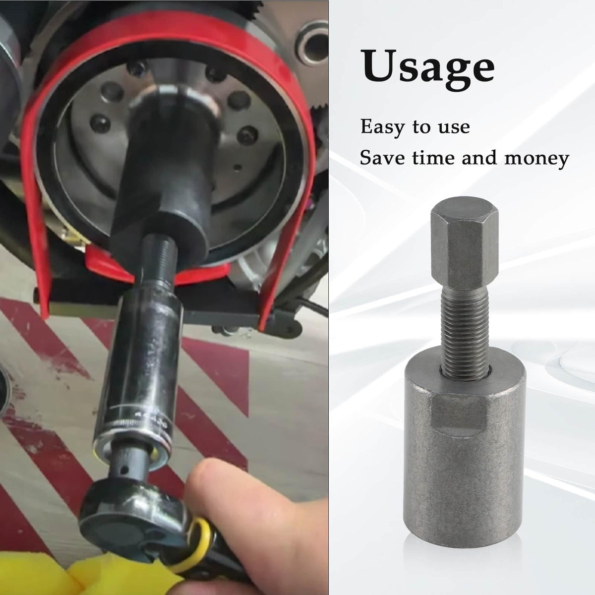 FUSCH tool in workshop setting with gear showing professional readiness and convenience