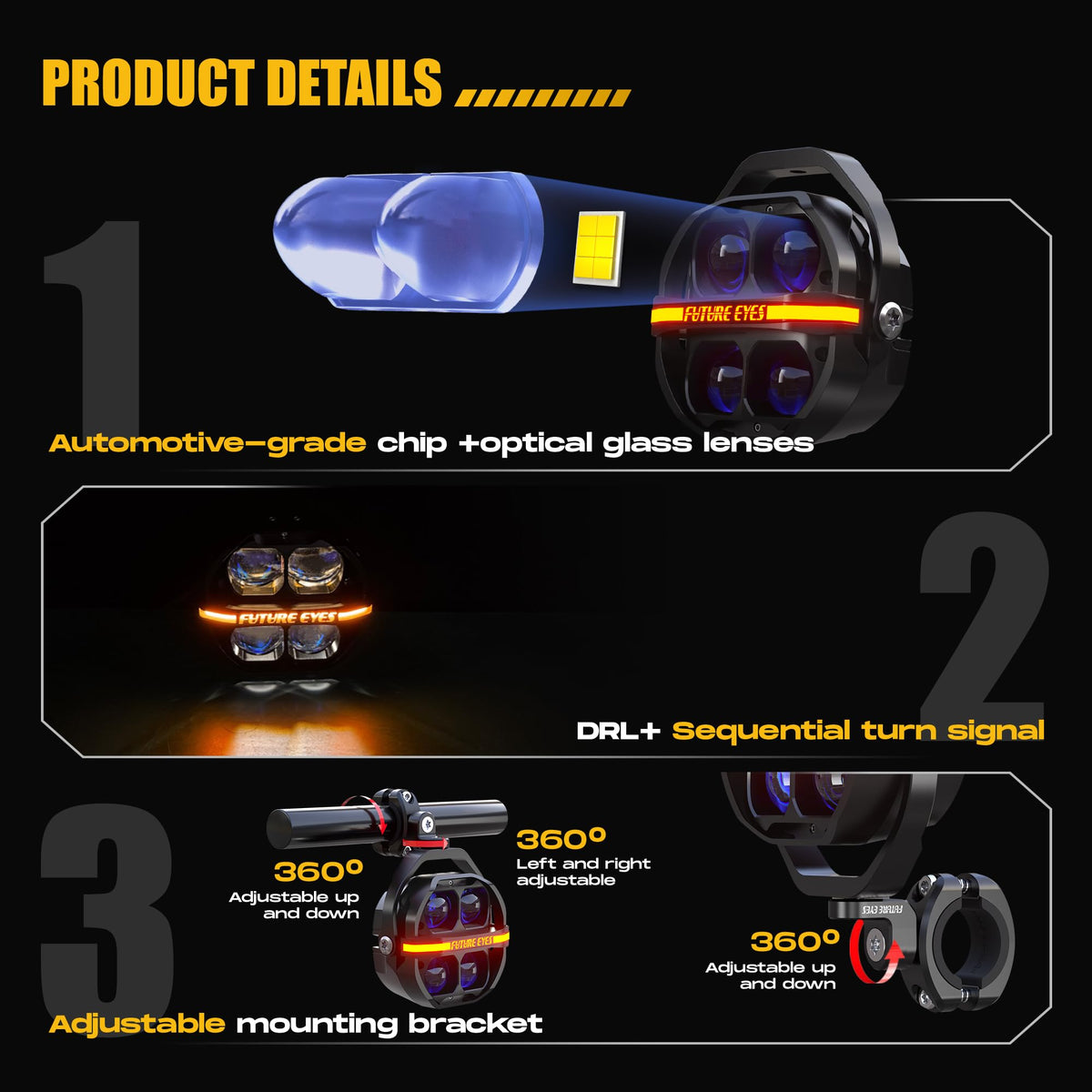 Future Eyes lens close-up with high-transparency glass for clearer output