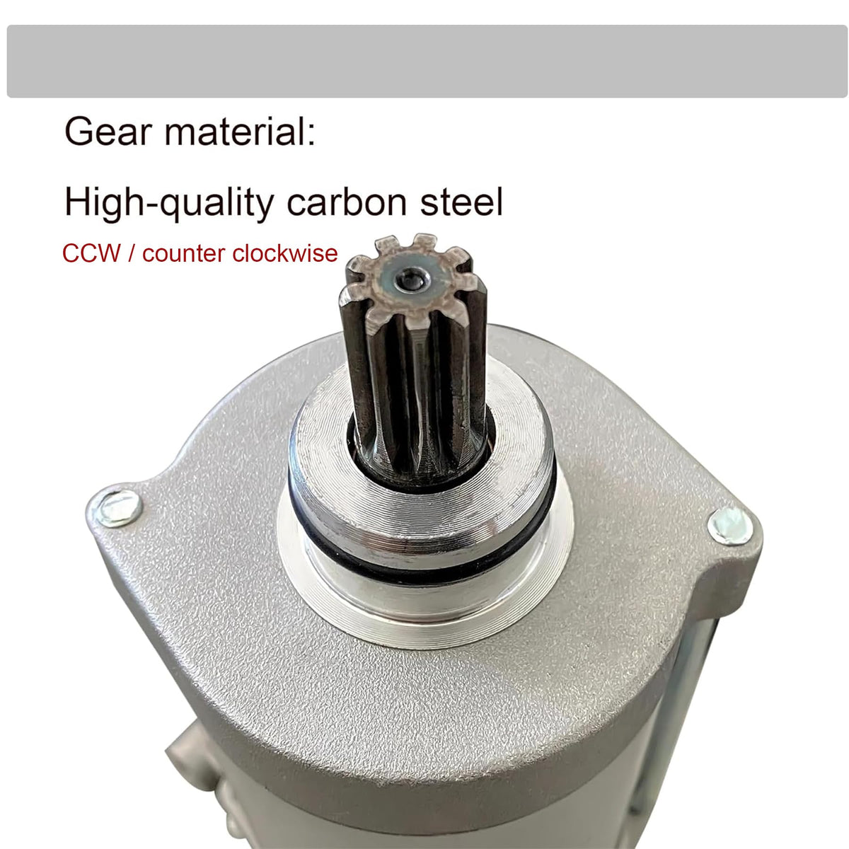 Close-up of FUYEAR starter gear teeth highlighting precise engagement benefit