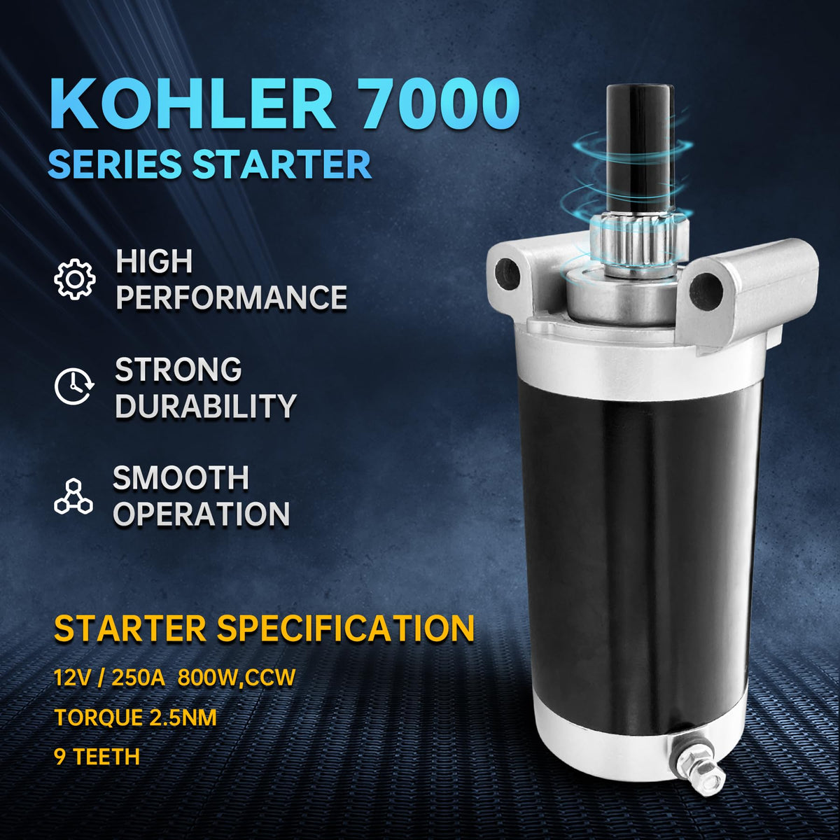 FUYEAR starter label and part numbers image assisting correct OEM cross-reference selection