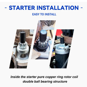 FUYEAR starter installed on a garden tractor showing dependable starts in outdoor use
