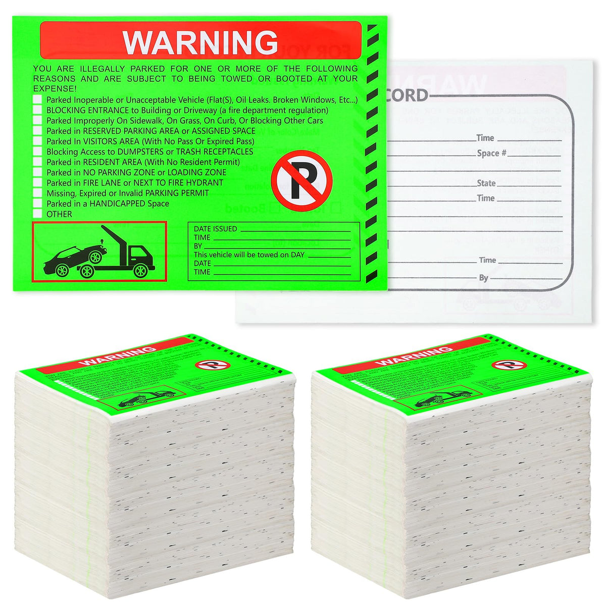 Fuyoooo front pack showing 300 fluorescent green stickers and quantity benefit