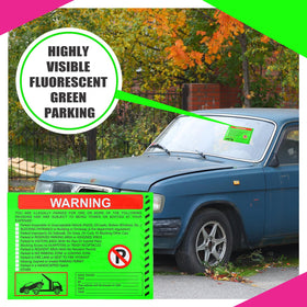 Fuyoooo stickers used in parking lot showing efficient crowd parking management