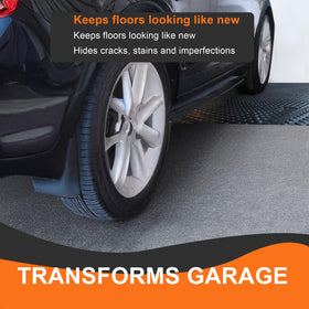 FUZEWANLI mat installed under car keeping garage floor clean