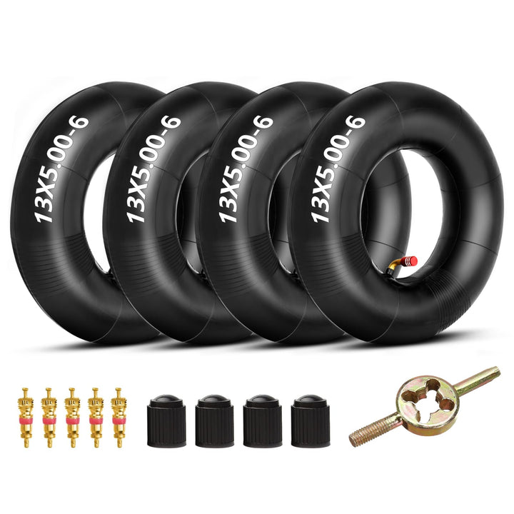 FVRITO front view of inner tube pack showing included accessories and fit benefits