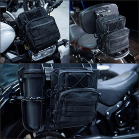 FVMOTO close-up of 1680D fabric and water-repellent zipper for durability
