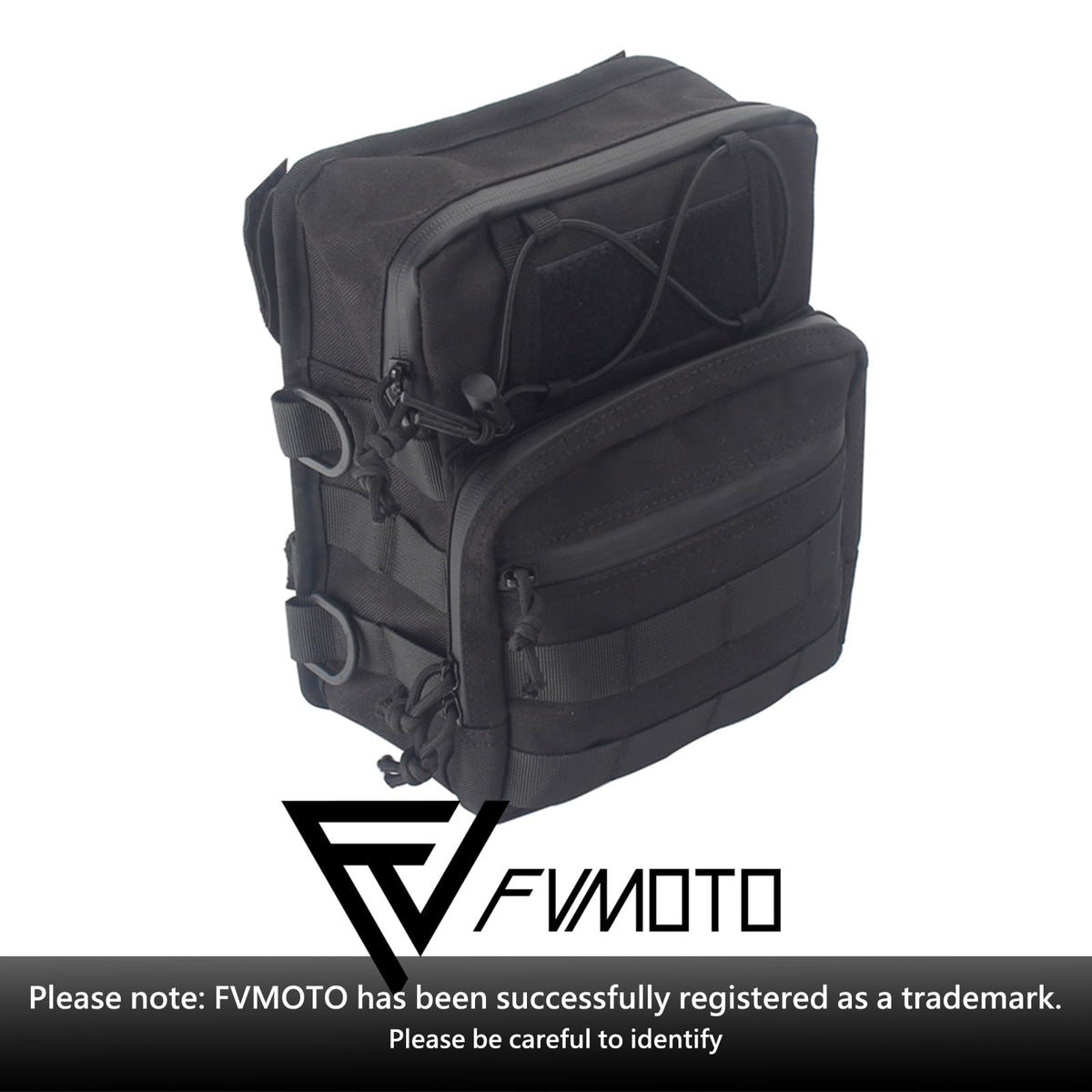 FVMOTO on a motorcycle in motion highlighting hands-free travel benefit