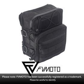 FVMOTO on a motorcycle in motion highlighting hands-free travel benefit