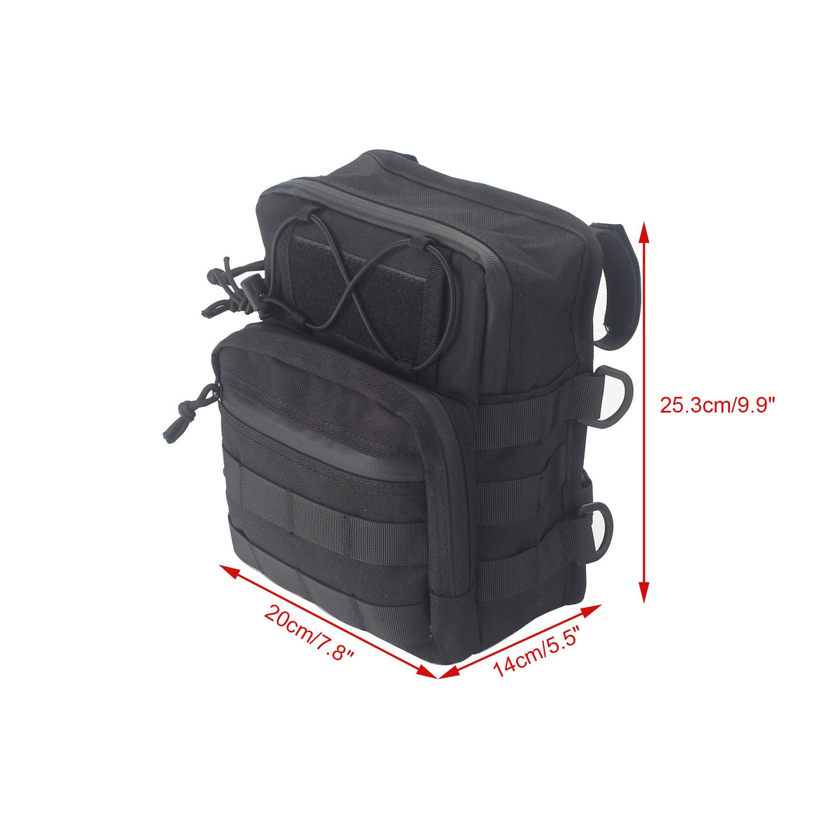 FVMOTO open bag with phone and tools showing organized storage benefit