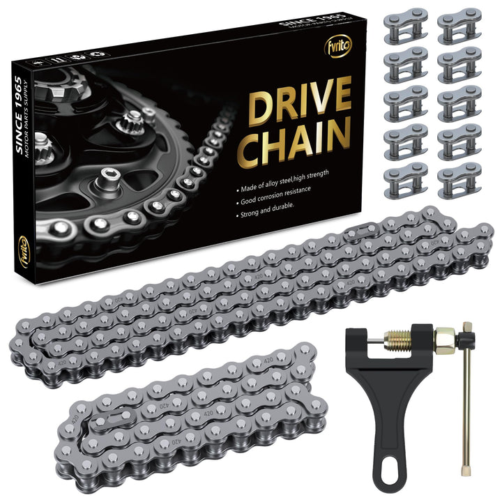FVRITO front 42-link chain packaging showing ready-to-install kit and fitment benefit