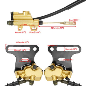 FVRITO brake hose and M10x1.25 banjo connector showing secure fluid fit
