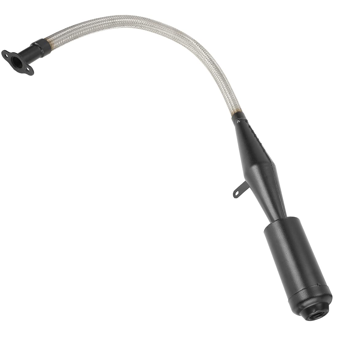 FVRITO expansion pipe stainless-steel detail showing flexible section for angled fitment benefits